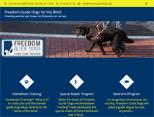 Tablet Screenshot of freedomguidedogs.org